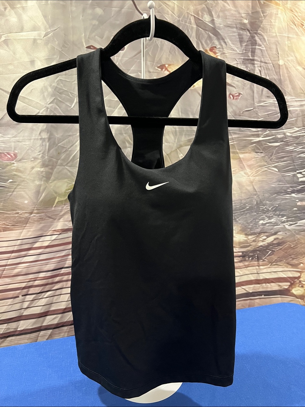Nike Black Racerback Workout Tank with White Swoosh